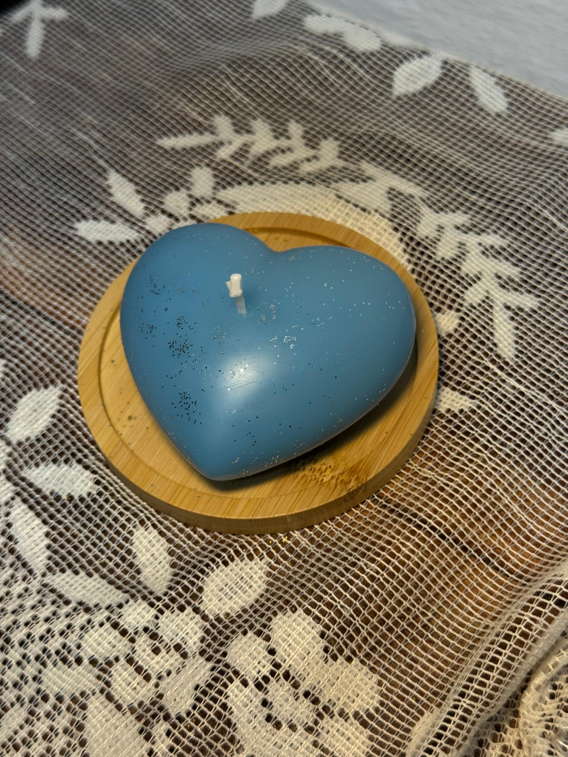 Vela de corazón grande