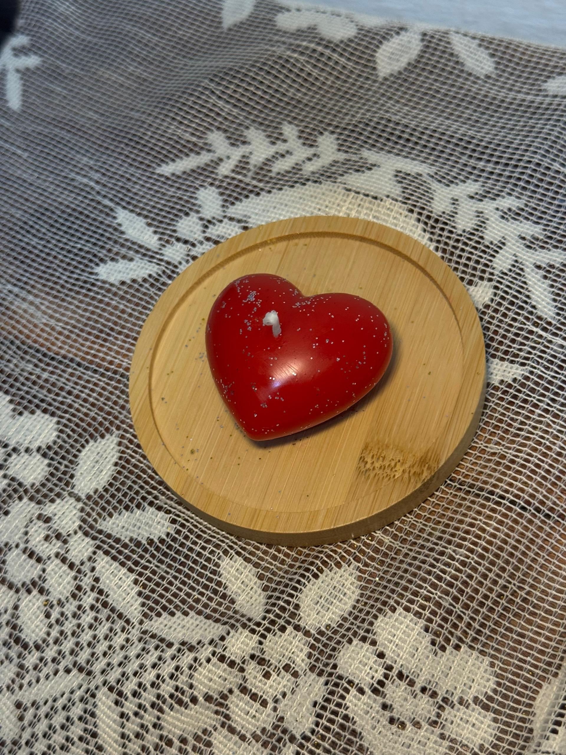 Vela de corazón pequeño