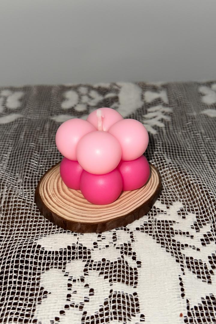 Vela de cubo pequeño bicolor