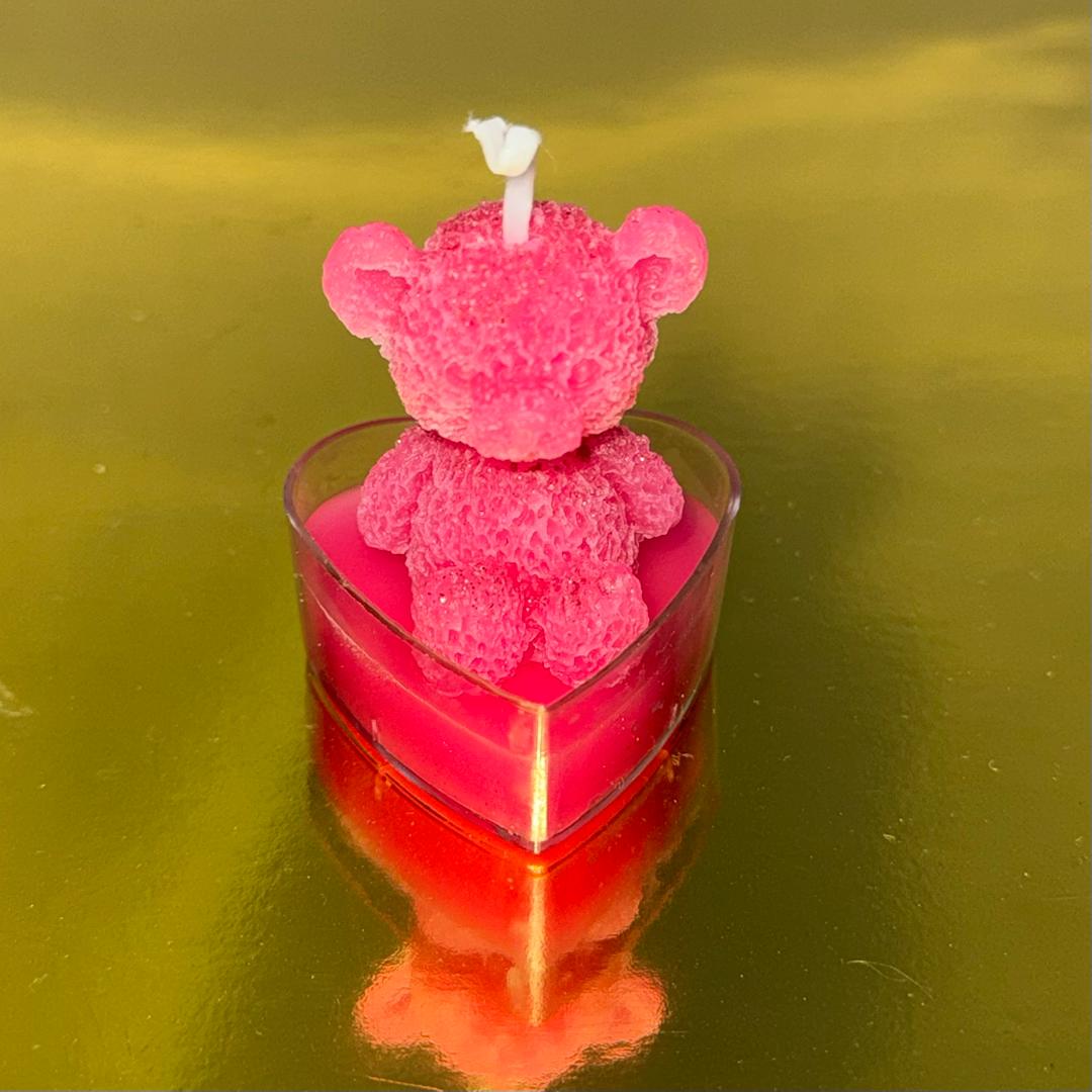 Vela de osito enamorado 
