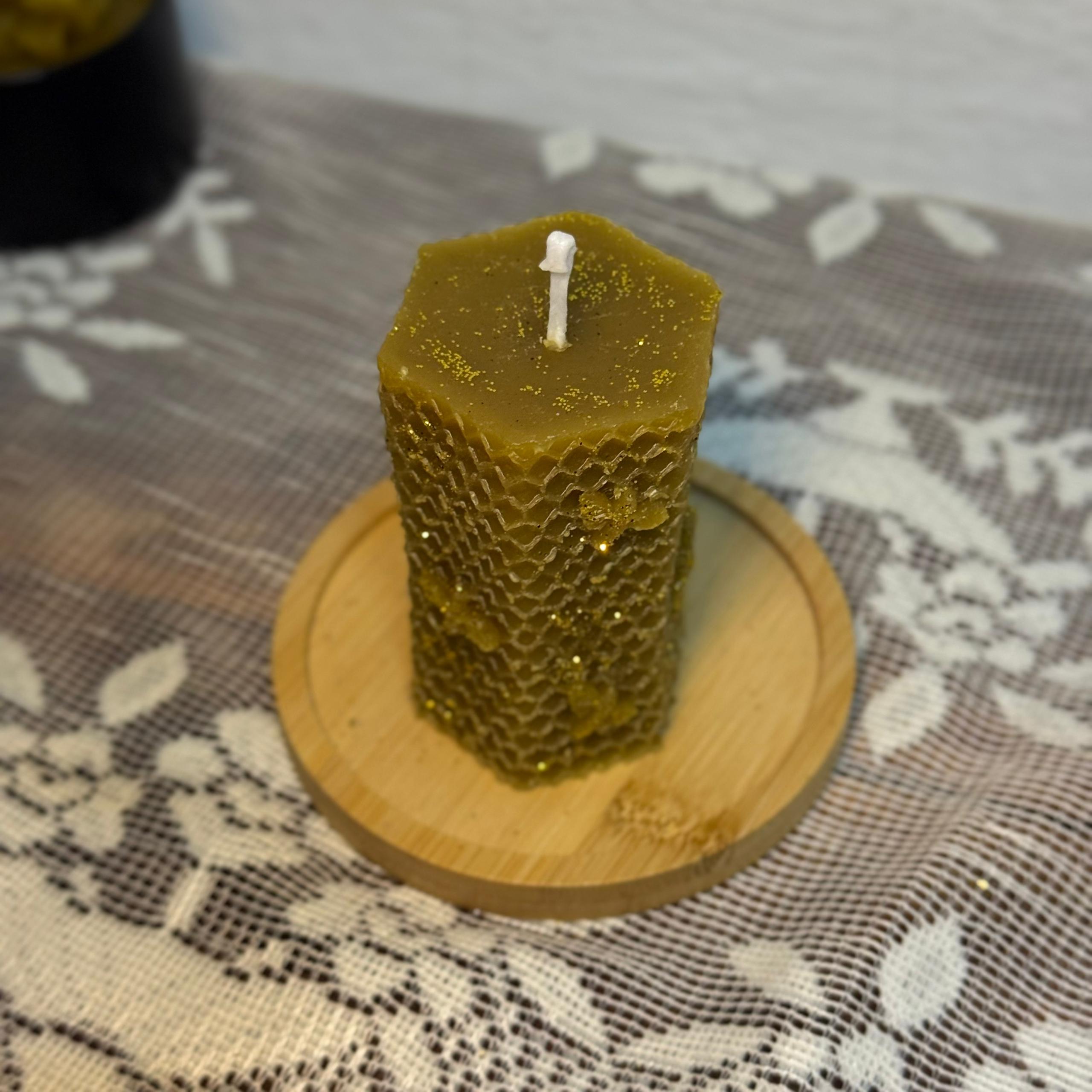 Vela natural de panal grande
